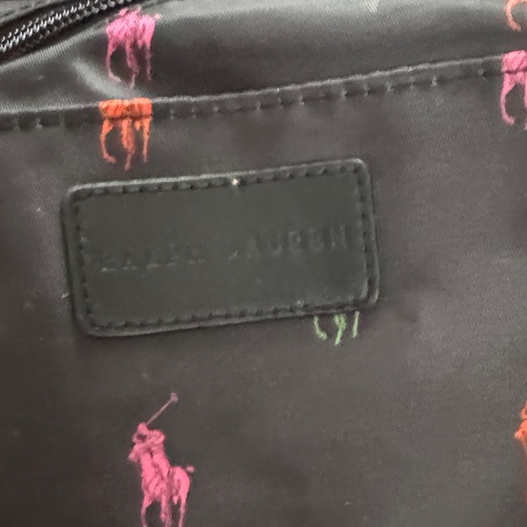 Ralph Lauren Black Tote with Colorful Polo Icons - Picture 3 of 8